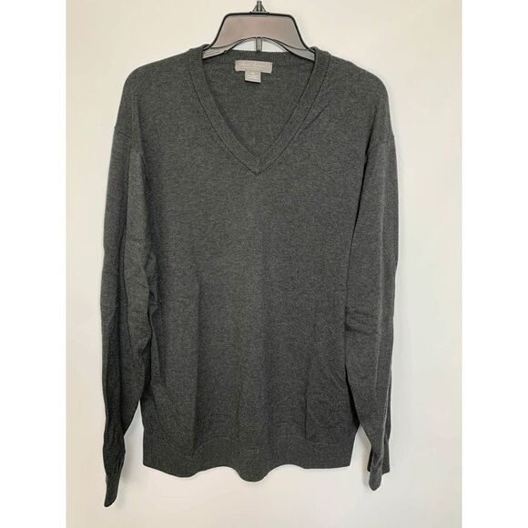 Daniel Cremieux Signature Collection V Neck Lightweight Long Sleeve Cotton Sweat - Picture 1 of 5